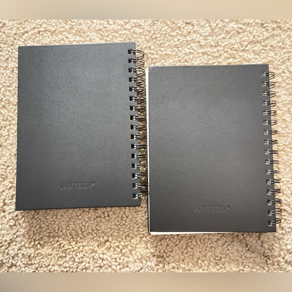 Arteza Sketchbook | Spiral-Bound Hardcover | Black | 5.5 x 8.5” - Pack of 2 - Picture 4 of 4